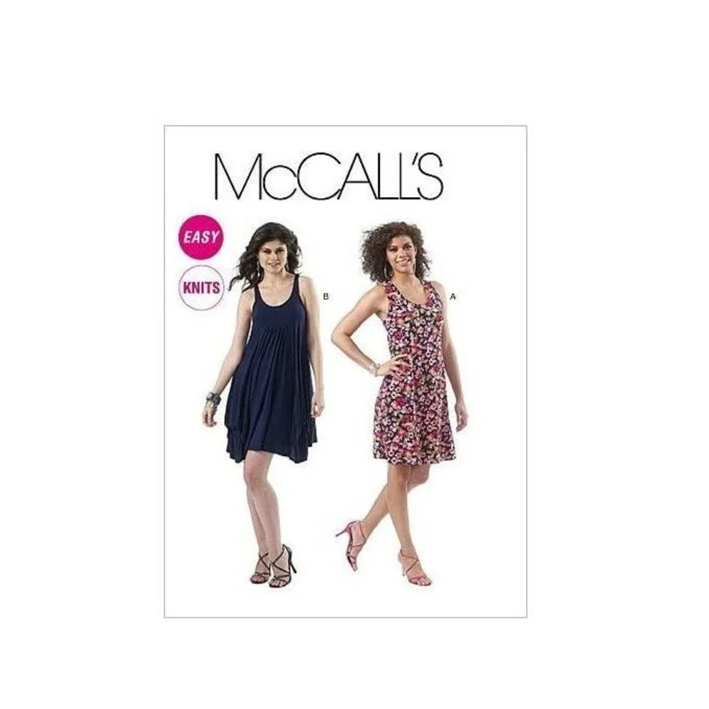 McCalls Sewing Pattern 6347 Dress Sleeveless Misses Size L-XXL